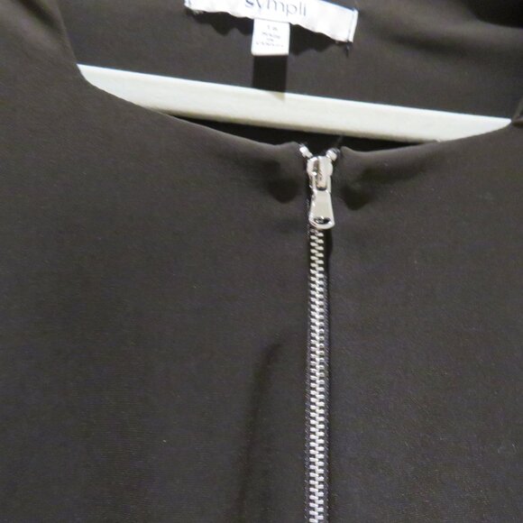 SYMPLI Cropped Lantern Jacket with Zip Front in Chocolate Brown Lagenlook NWT - Picture 7 of 13